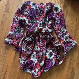 Vera Bradley floral hooded robe size s/m
